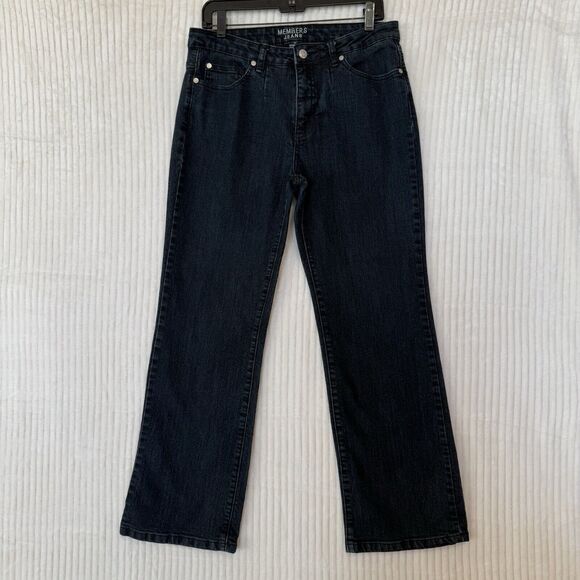 Members Jeans Straight Leg Sz‎ 10 Dark Blue Denim - Picture 8 of 16